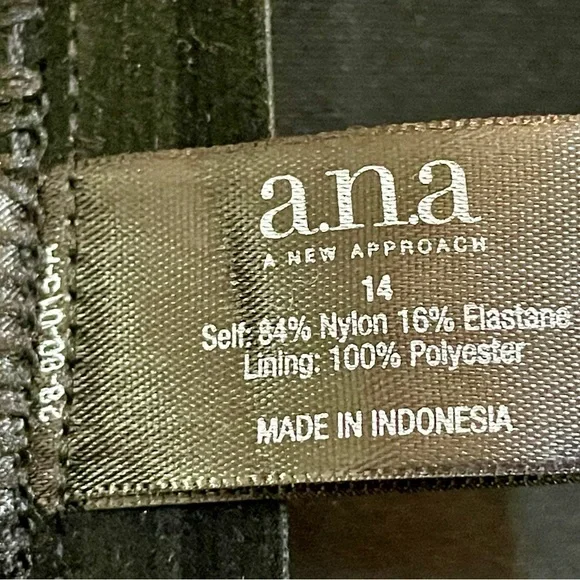 NWT a.n.a. black bathing suit with removable strap size 14 - Picture 6 of 7